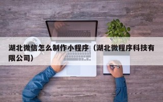 鹤岗湖北微信怎么制作小程序（湖北微程序科技有限公司）